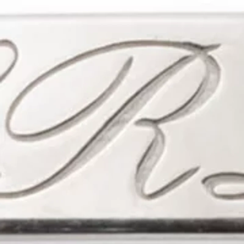 Rhodium Plated Sterling Silver Script Logo Flex Bracelet