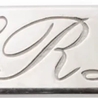 Rhodium Plated Sterling Silver Script Logo Flex Bracelet
