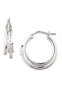 Split Hoop CZ Earrings