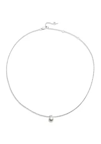 White Pearl Cubic Zirconia Pendant Necklace