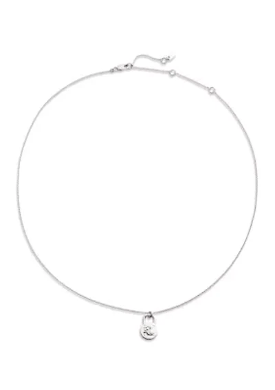  Logo Padlock Pendant Necklace