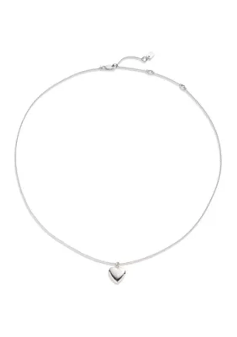 Puffy Heart Pendant Necklace