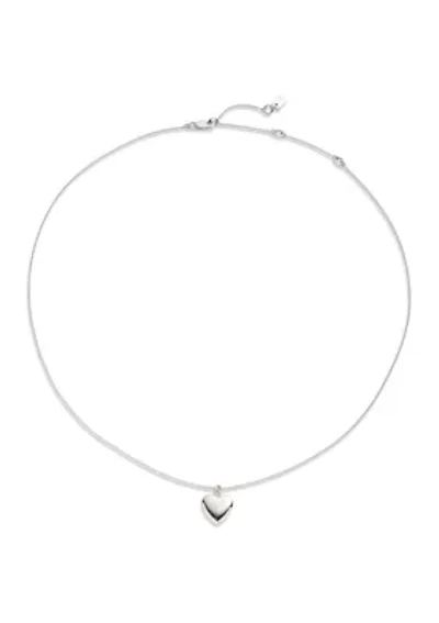 Puffy Heart Pendant Necklace