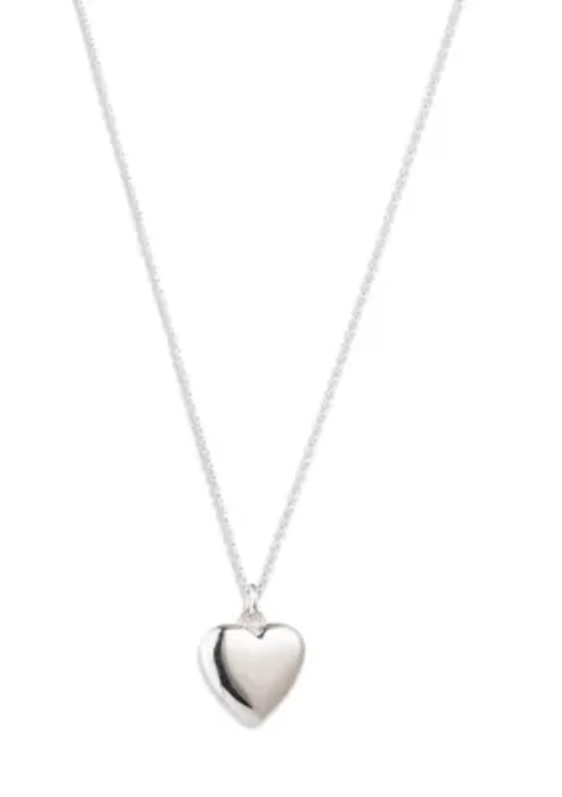 Puffy Heart Pendant Necklace