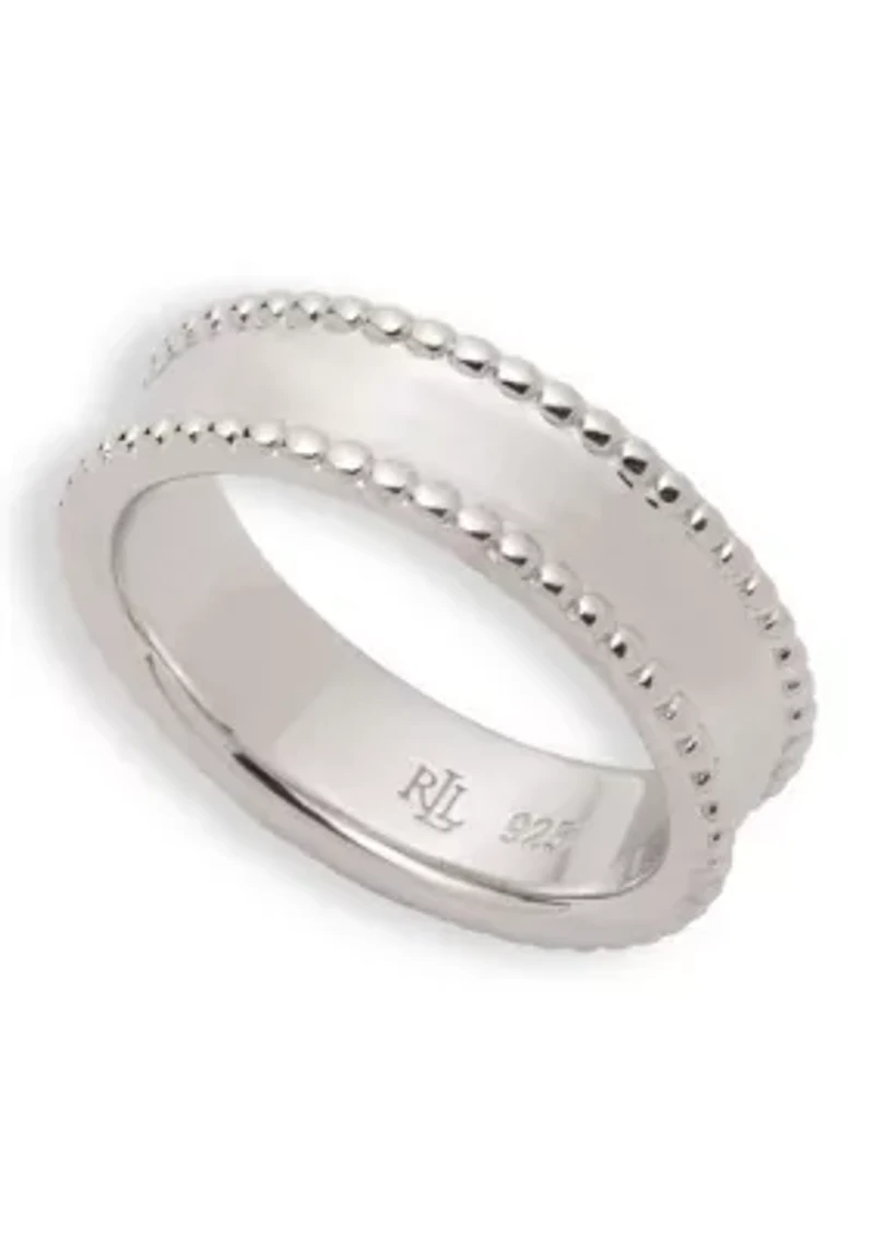 Silver Tone Polished Ring