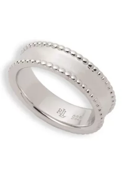 Silver Tone Polished Ring