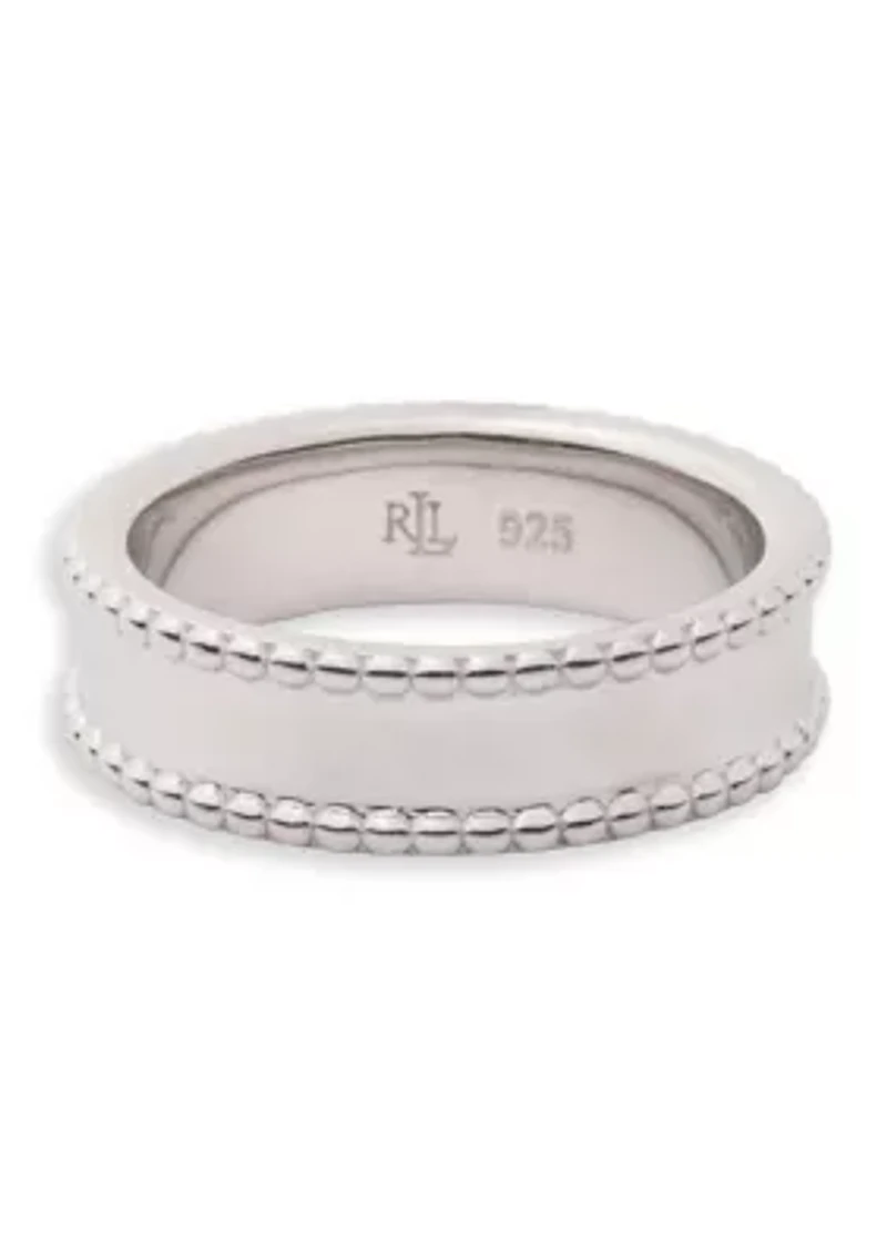 Silver Tone Polished Ring