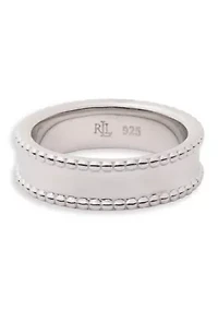 Silver Tone Polished Ring