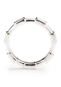 CZ Rhodium Ring