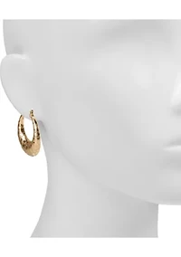 Hammered Hoop Earrings