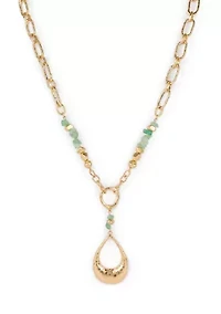 Large Teardrop Pendant Necklace