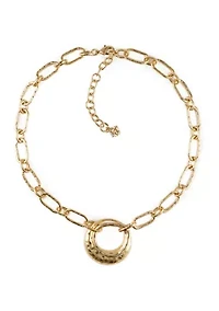 Double Circle Pendant Necklace