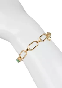 Beaded Chain Links Stretch Bracelet