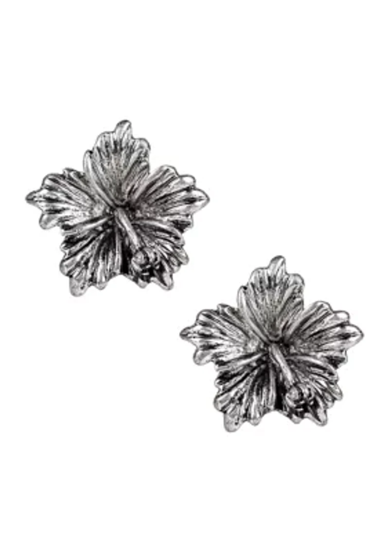 Hibiscus Post Earrings