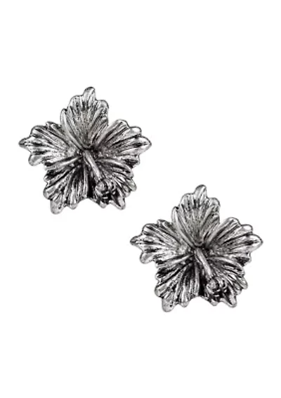 Hibiscus Post Earrings
