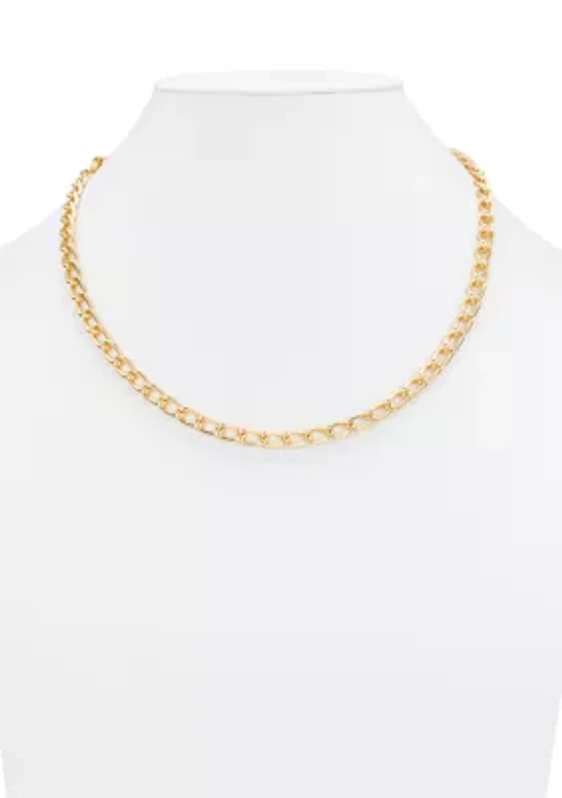 Teal and White Short Necklace