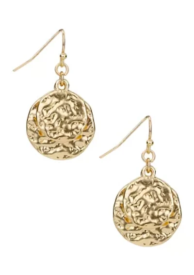 Round Double Drop Earrings