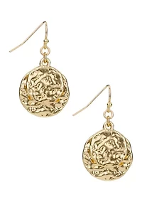 Round Double Drop Earrings