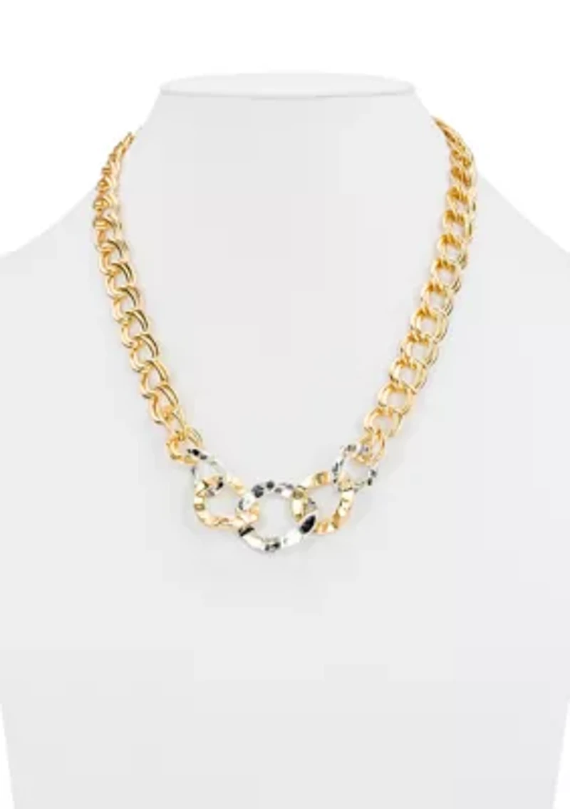 Hammered Link Necklace