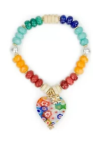 Heart Beaded Stretch Bracelet