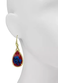 Egyptian Gold Tone Teardrop Earrings