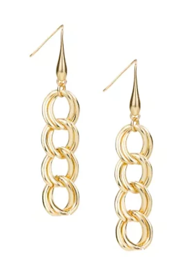 Chain Dangle Linear Earrings