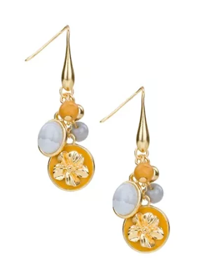 Multi Charm Drop Earrings