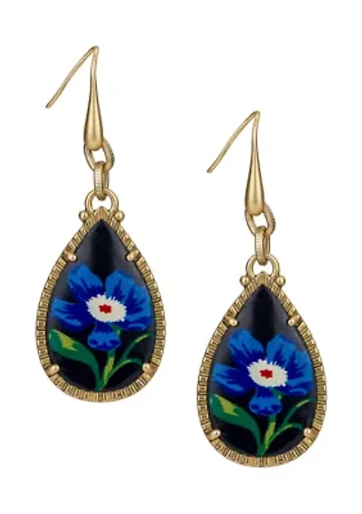 Antique Gold Teardrop Earrings