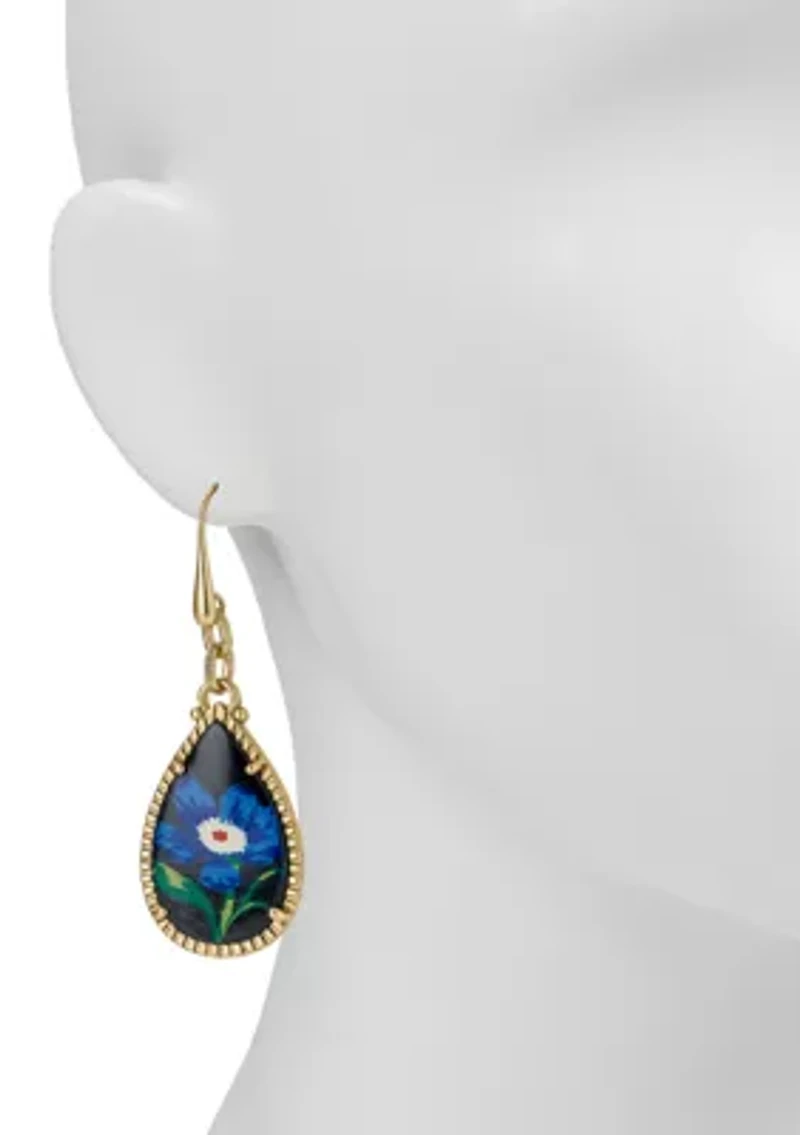 Antique Gold Teardrop Earrings