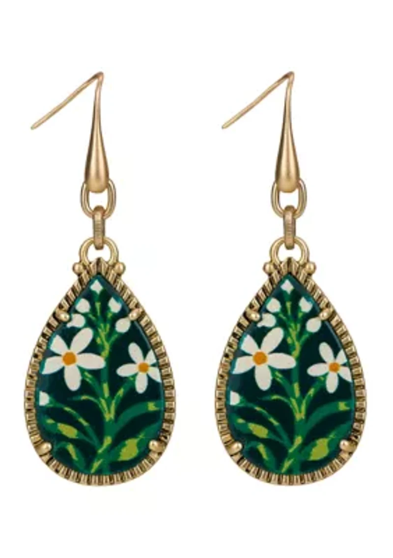 Flower Teardrop Earrings