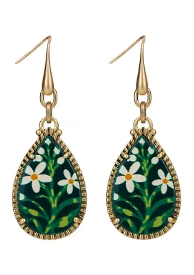 Flower Teardrop Earrings