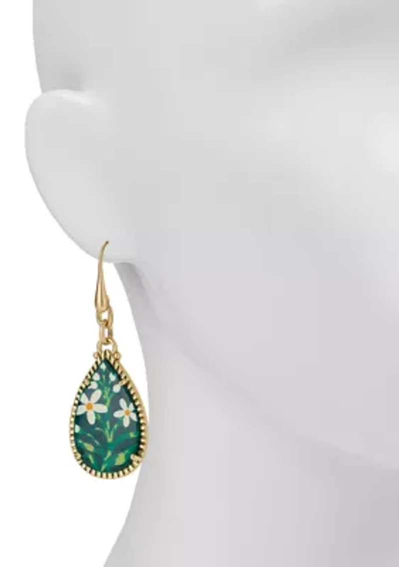 Flower Teardrop Earrings