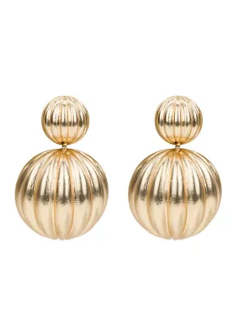 Scalloped Drop Earrings