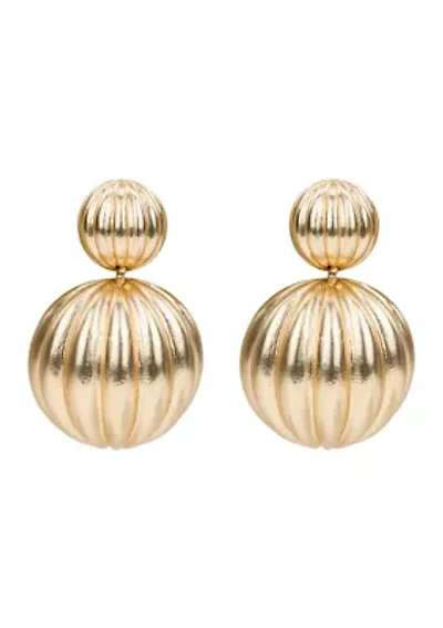 Scalloped Drop Earrings