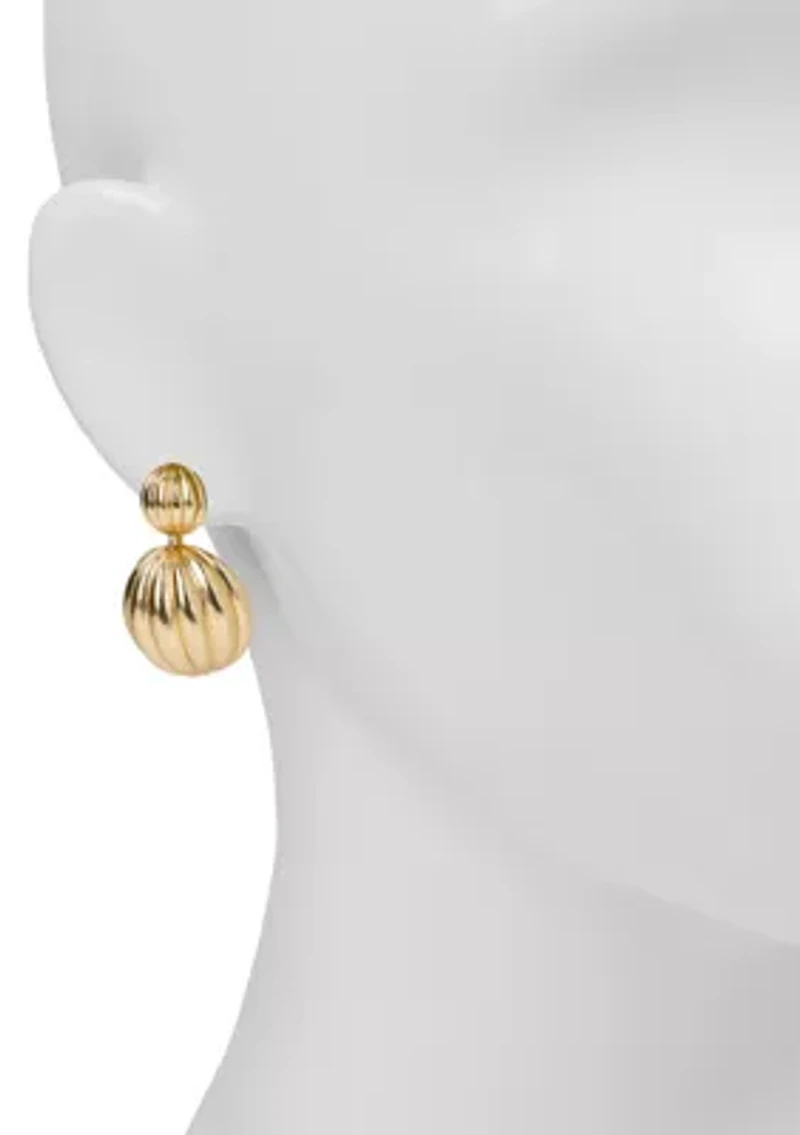 Scalloped Drop Earrings