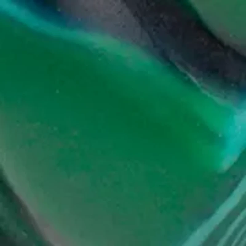 Green Scalloped Huggie Hoop Earrings