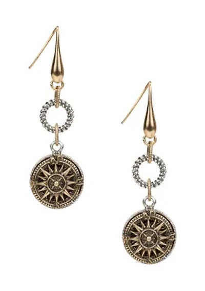 Rope Ring Compass Earrings