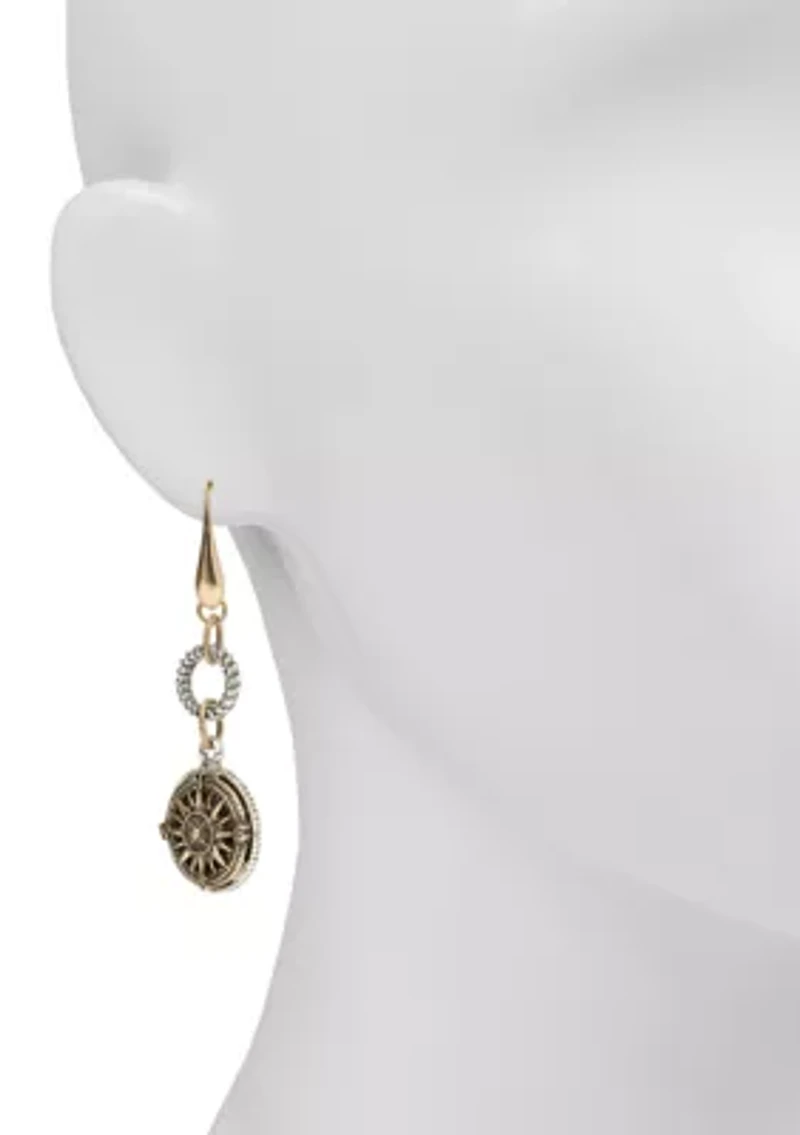 Rope Ring Compass Earrings