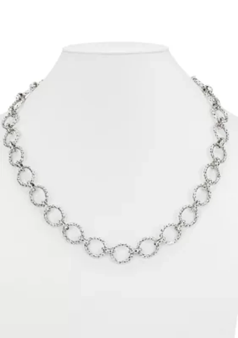 Blue Beaded Silver Tone Modular Multi Necklace