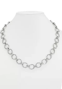 Blue Beaded Silver Tone Modular Multi Necklace