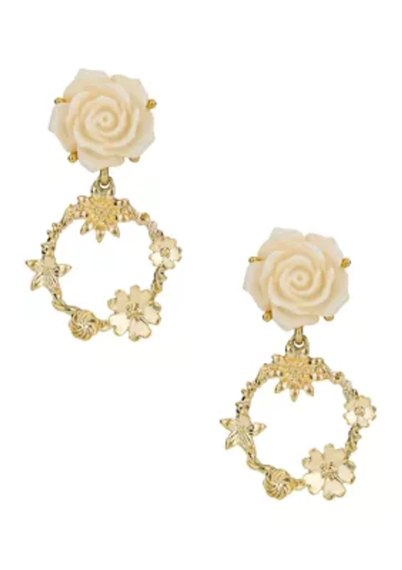 Rose Door Knocker Earrings