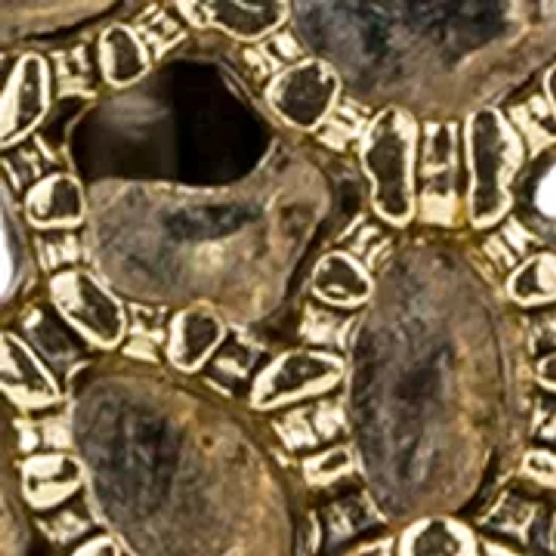 Two Tone Button Clip Earrings