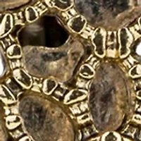 Two Tone Button Clip Earrings