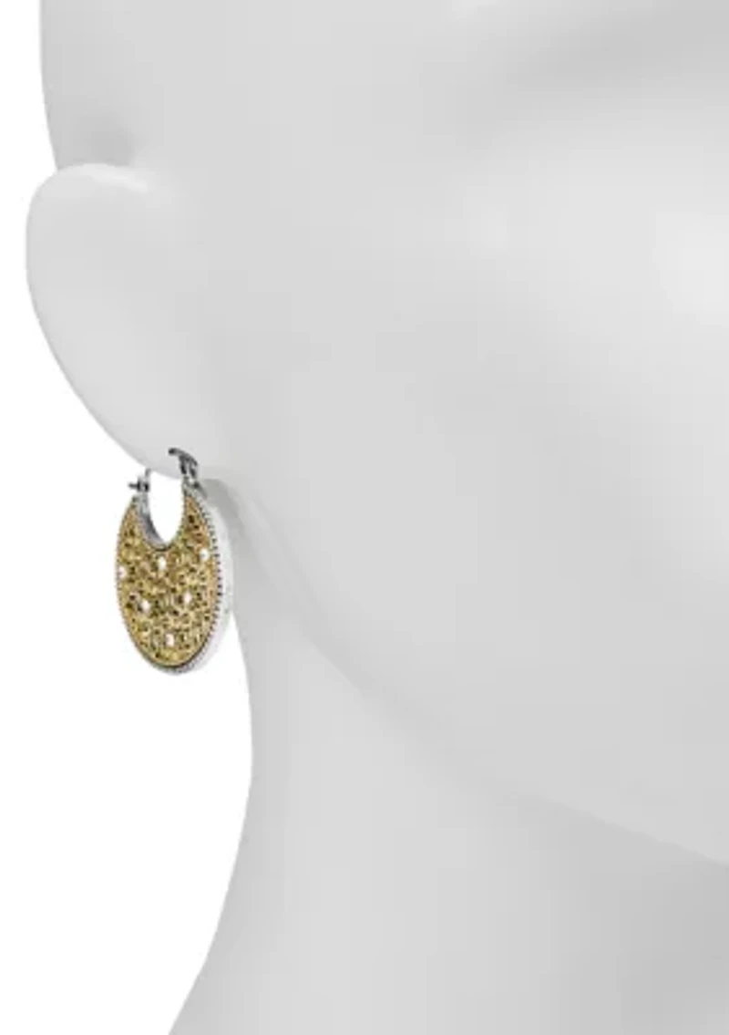 Cut Out Hoop Earrings