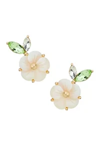 Flower Leaf Post Earrings