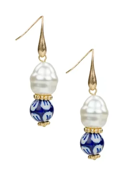 Baroque Pearl Drop Earrings 
