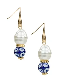 Baroque Pearl Drop Earrings 