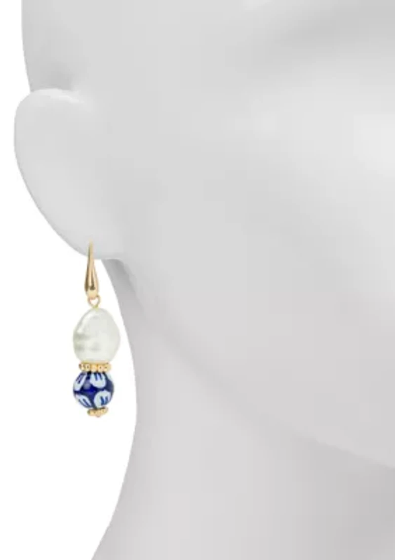 Baroque Pearl Drop Earrings 