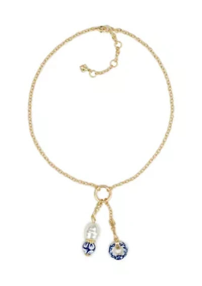 Double Pendant Charm Necklace