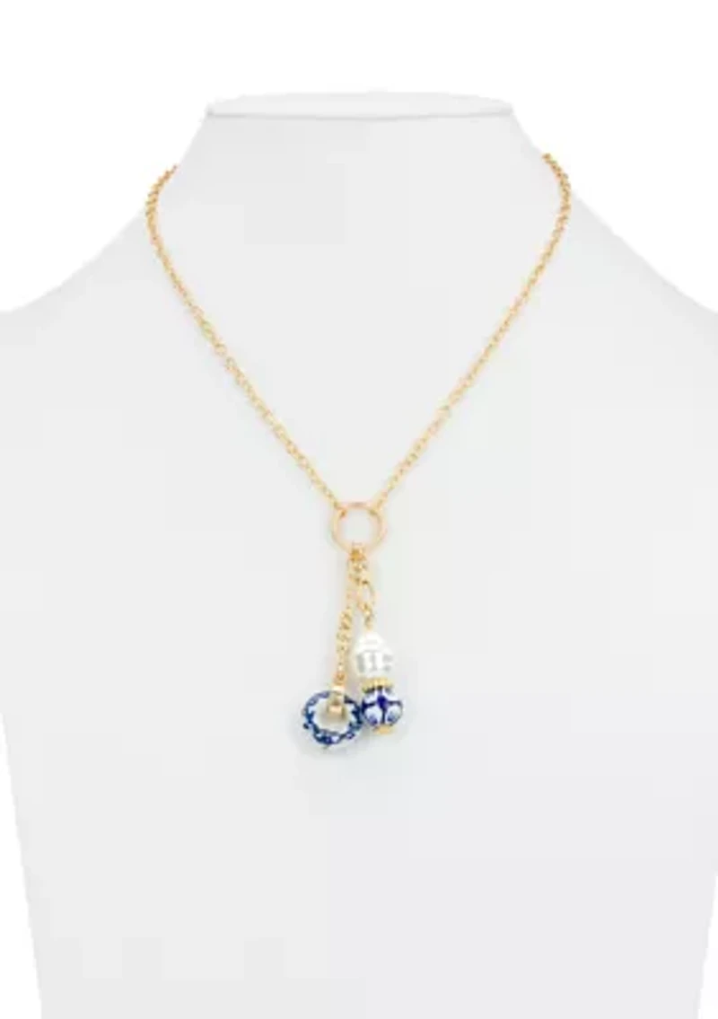 Double Pendant Charm Necklace